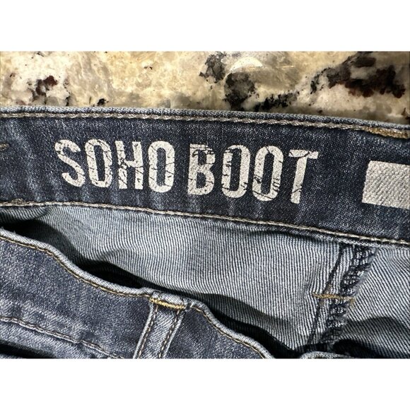 Rare Vintage DKNY Women's Soho Boot Jeans HANDPRINT 30" Waist 29" Inseam 8" Rise - Picture 12 of 14